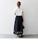 SHIPS any:〈手洗い可能〉ロープ デザイン ギャザー フレア スカート