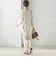 〈手洗い可能〉ダブル クロス パンツ オフホワイト（セレモニー対応可）