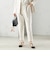 〈手洗い可能〉ダブル クロス パンツ オフホワイト（セレモニー対応可）