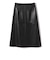 〈手洗い可能〉合成皮革 ウエスト ゴム スカート