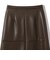 〈手洗い可能〉合成皮革 ウエスト ゴム スカート