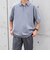 SHIPS any:〈接触冷感〉ハイゲージ リネンミックス サマー ニット ポロシャツ 25SS◇