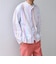 SHIPS any: BEZ TEXTILE マルチカラー ストライプ / ソリッド  スタンドカラー シャツ◇