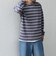 【SHIPS any別注】sports wear: レトロ カラー ボーダー Tシャツ (ロンT)◇