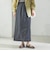 〈手洗い可能〉シアー シャイニー ウエスト ゴム ギャザー スカート