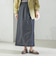 〈手洗い可能〉シアー シャイニー ウエスト ゴム ギャザー スカート