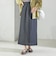 〈手洗い可能〉シアー シャイニー ウエスト ゴム ギャザー スカート
