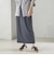 〈手洗い可能〉Asami 麻調合繊 ウエスト リブ タイト スカート