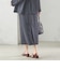 〈手洗い可能〉Asami 麻調合繊 ウエスト リブ タイト スカート