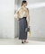 〈手洗い可能〉Asami 麻調合繊 ウエスト リブ タイト スカート
