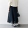 SHIPS any:〈手洗い可能〉メッシュ サーキュラー スカート