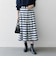 SHIPS any:キャンバス ボーダー Aライン スカート
