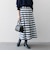 SHIPS any:キャンバス ボーダー Aライン スカート