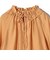 〈手洗い可能〉シルク混 シアー フリル ネック ギャザー ブラウス