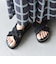 【WEB限定】クロス フリル プラット フォーム サンダル