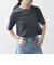 SHIPS any:〈洗濯機可能〉シアー リブ ハーフ スリーブ クルーネック TEE