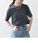 SHIPS any:〈洗濯機可能〉シアー リブ ハーフ スリーブ クルーネック TEE