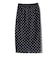 〈手洗い可能〉ウエスト ゴム シアー ドット タイト スカート