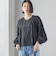 〈手洗い可能〉リネン混 シアー ギャザー ブルゾン