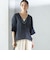 【一部WEB限定】〈手洗い可能〉IMPERIAL LINEN スキッパー ブラウス