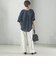【一部WEB限定】〈手洗い可能〉IMPERIAL LINEN スキッパー ブラウス