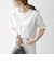 SHIPS any:〈UVカット/接触冷感/吸水速乾/洗濯機可能〉USAコットン ギャザー TEE