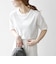 SHIPS any:〈UVカット/接触冷感/吸水速乾/洗濯機可能〉USAコットン ギャザー TEE