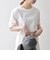 SHIPS any:〈UVカット/接触冷感/吸水速乾/洗濯機可能〉USAコットン ギャザー TEE