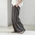 〈手洗い可能〉コットン ドビー ウエスト ゴム ギャザー パンツ