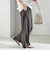 〈手洗い可能〉コットン ドビー ウエスト ゴム ギャザー パンツ