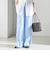 〈手洗い可能〉コットン ドビー ウエスト ゴム ギャザー パンツ
