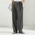 〈手洗い可能〉2タック ワイド パンツ（ブラック）