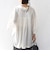 〈手洗い可能〉麻調 メッシュ 半袖 ビッグ シャツ