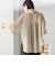 〈手洗い可能〉麻調 メッシュ 半袖 ビッグ シャツ