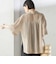〈手洗い可能〉麻調 メッシュ 半袖 ビッグ シャツ