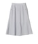 〈手洗い可能〉ストライプ フロント ポケット フレア スカート