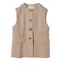 Wai＋:〈手洗い可能〉リネン ライク ベスト