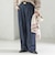 〈手洗い可能〉デニムライク 2タック ワイド パンツ