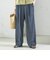 〈手洗い可能〉デニムライク 2タック ワイド パンツ