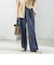 〈手洗い可能〉デニムライク 2タック ワイド パンツ