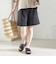 〈手洗い可能〉ダブル クロス ハーフ パンツ