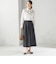 〈手洗い可能〉膨れ ジャカード タック フレア スカート