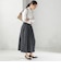 〈手洗い可能〉膨れ ジャカード タック フレア スカート
