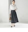 〈手洗い可能〉膨れ ジャカード タック フレア スカート