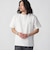 【WEB限定】SHIPS:〈手洗い可能/抗菌/防臭〉ワンポイント ロゴ バーズアイ ヘンリーネック Tシャツ