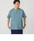 【WEB限定】SHIPS:〈手洗い可能/抗菌/防臭〉ワンポイント ロゴ バーズアイ ヘンリーネック Tシャツ