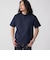 【WEB限定】SHIPS:〈手洗い可能/抗菌/防臭〉ワンポイント ロゴ バーズアイ ヘンリーネック Tシャツ
