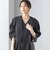 little black:〈手洗い可能〉ネジリ スリーブ シアー ショート 羽織（セレモニー対応可）