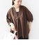〈接触冷感 / 撥水加工〉TEX BRID(R)タフタ スキッパー 5分袖 ブラウス