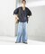 〈接触冷感 / 撥水加工〉TEX BRID(R)タフタ スキッパー 5分袖 ブラウス